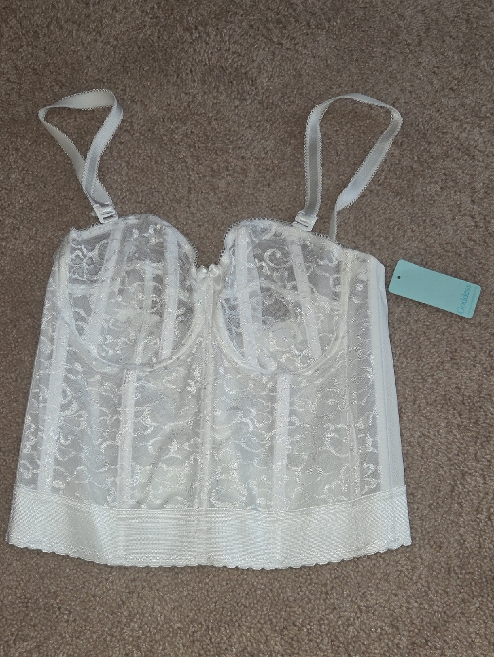 White Lace Bustier Top